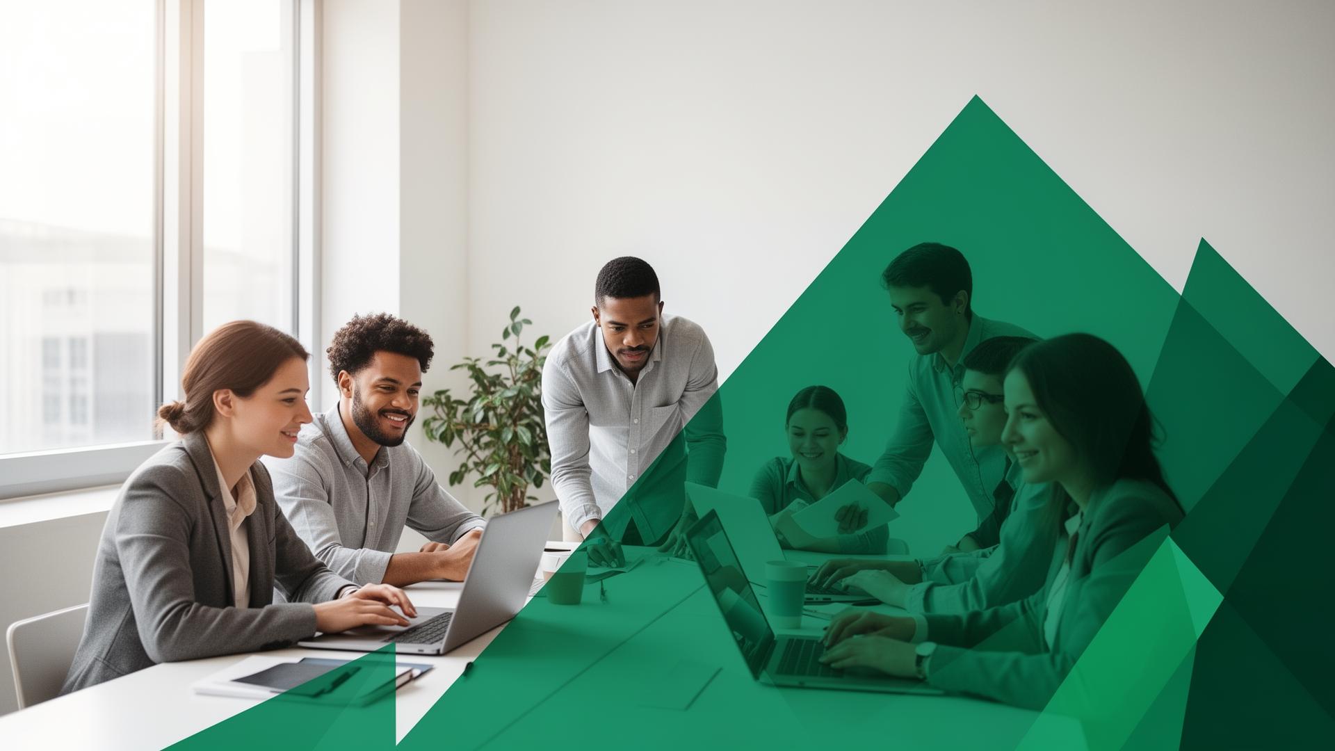 Team collaborating on hiring and career growth